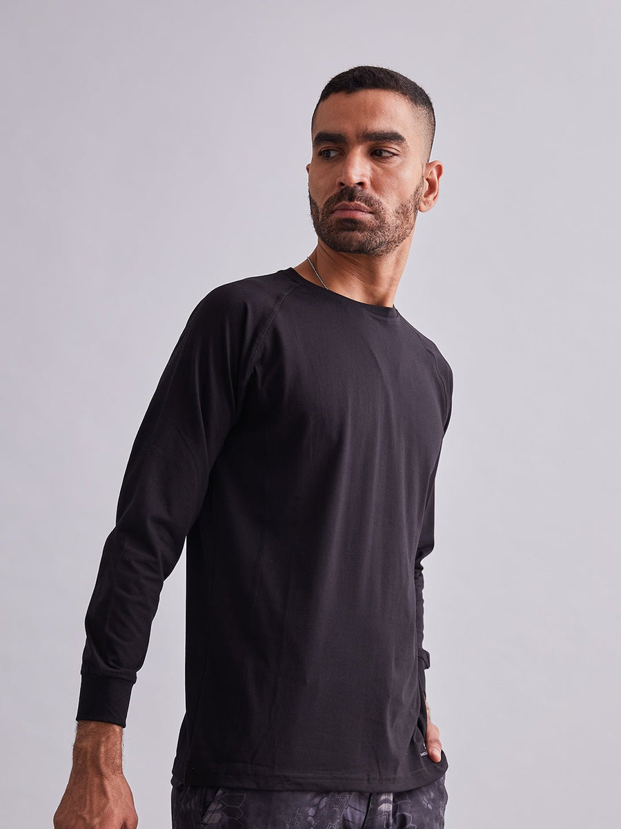 TODAYFUL Sheer Raglan Long T-shirts 黒 COMPACT SMOOTH T-SHIRTS 
