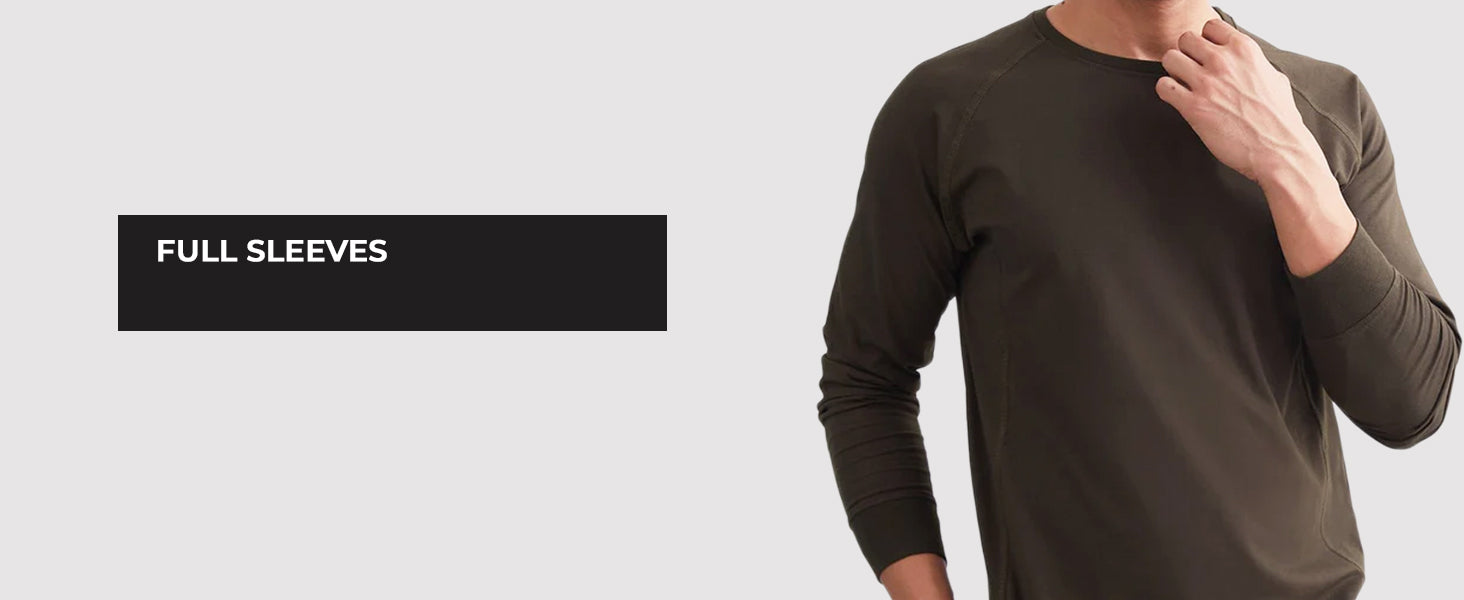 Black Element Cotton Lycra Full Sleeves T-Shirt