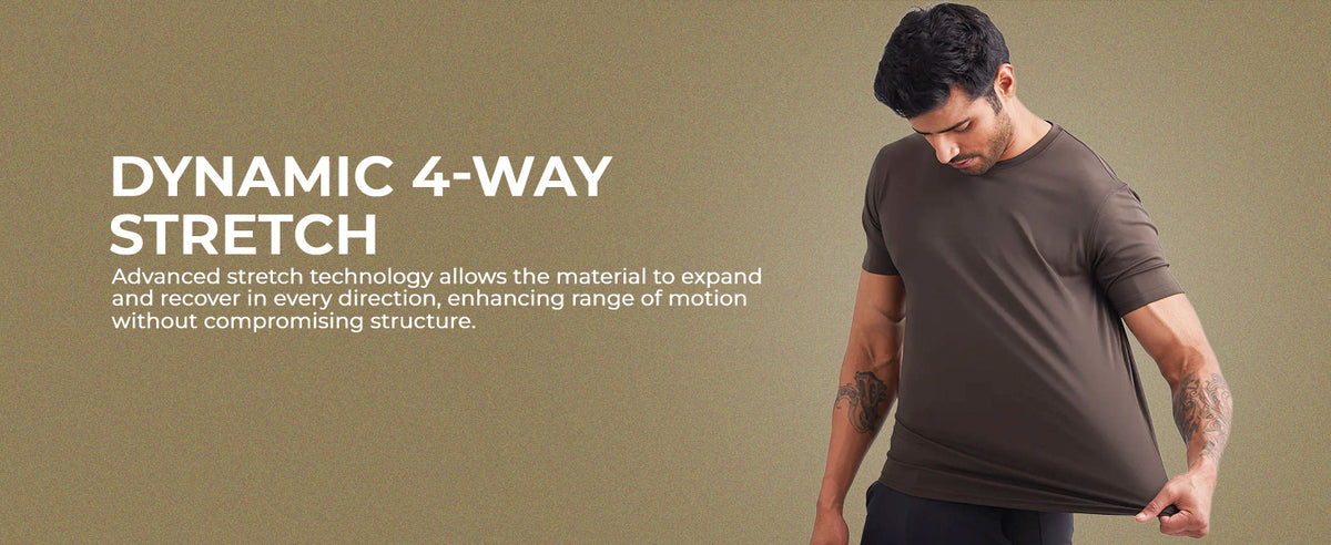 Beige Durafit Torso Half Sleeves T-Shirt