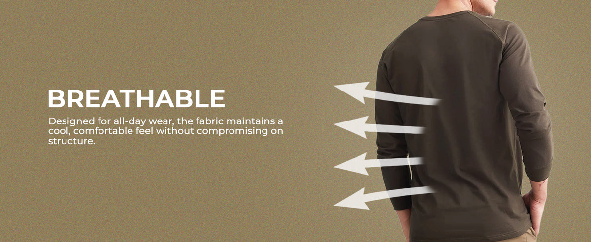 Khaki Durafit Torso Full Sleeves T-Shirt