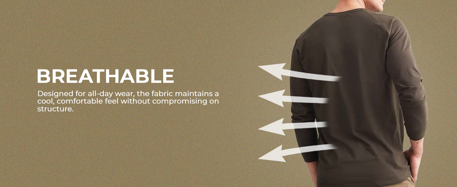 Black Element Cotton Lycra Full Sleeves T-Shirt