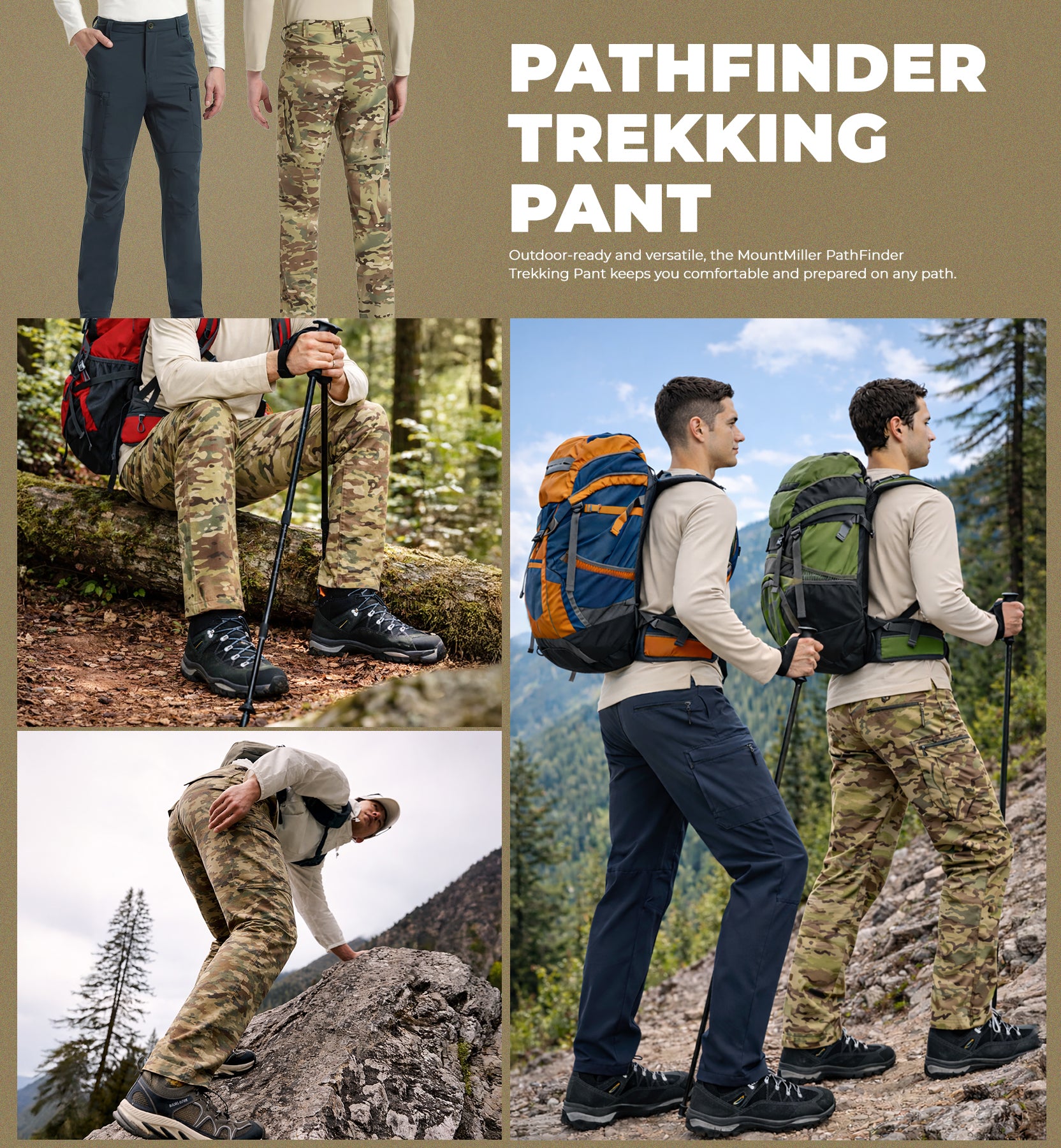 Black Multicam PathFinder Trekking Pant
