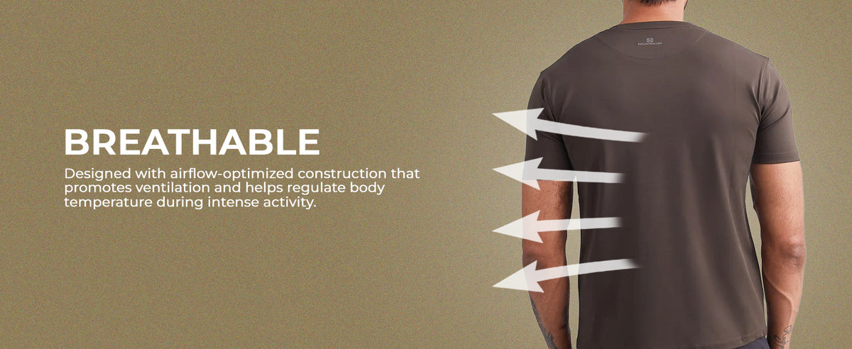 Beige Durafit Torso Half Sleeves T-Shirt