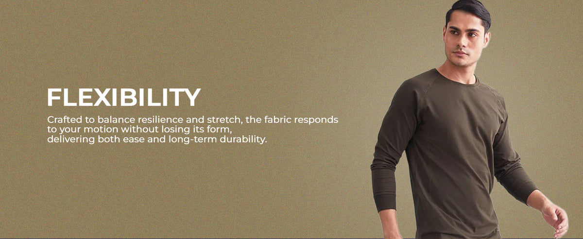 Khaki Durafit Torso Full Sleeves T-Shirt