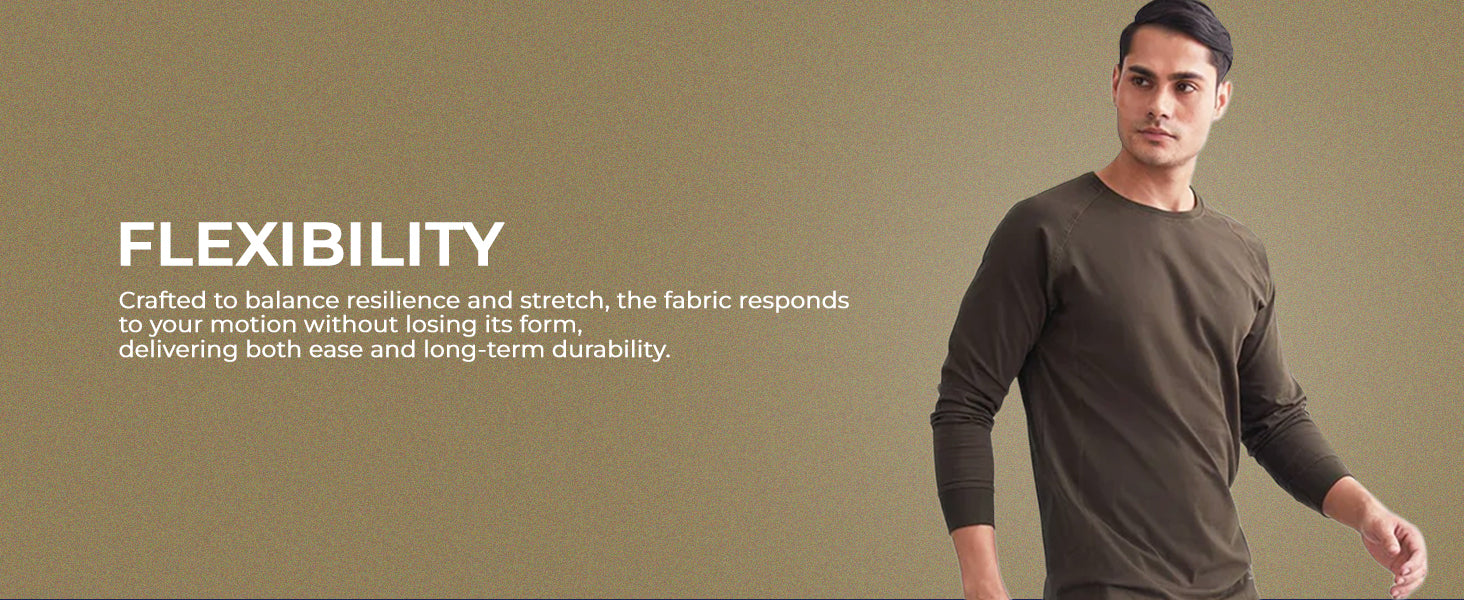 Black Element Cotton Lycra Full Sleeves T-Shirt