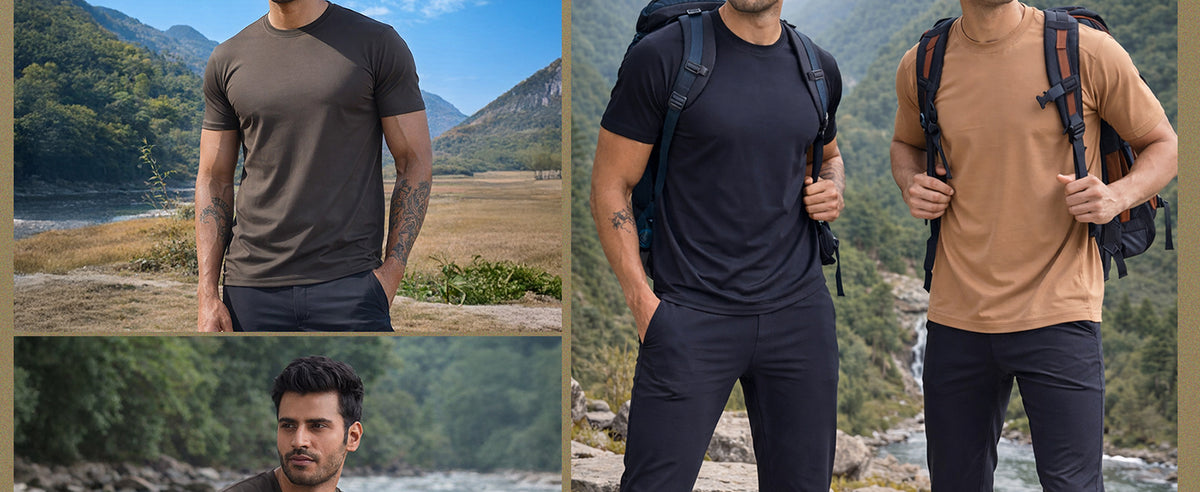 Beige Durafit Torso Half Sleeves T-Shirt