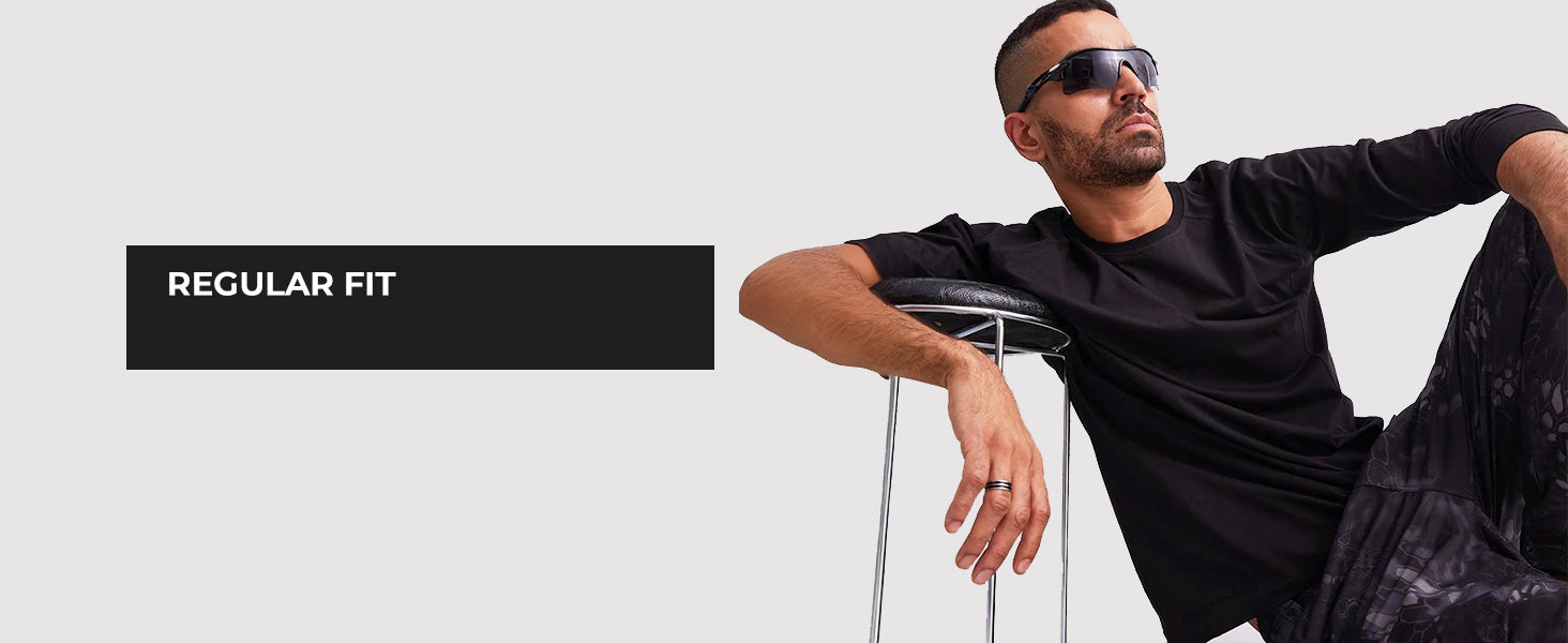 Black Element Cotton Lycra Full Sleeves T-Shirt