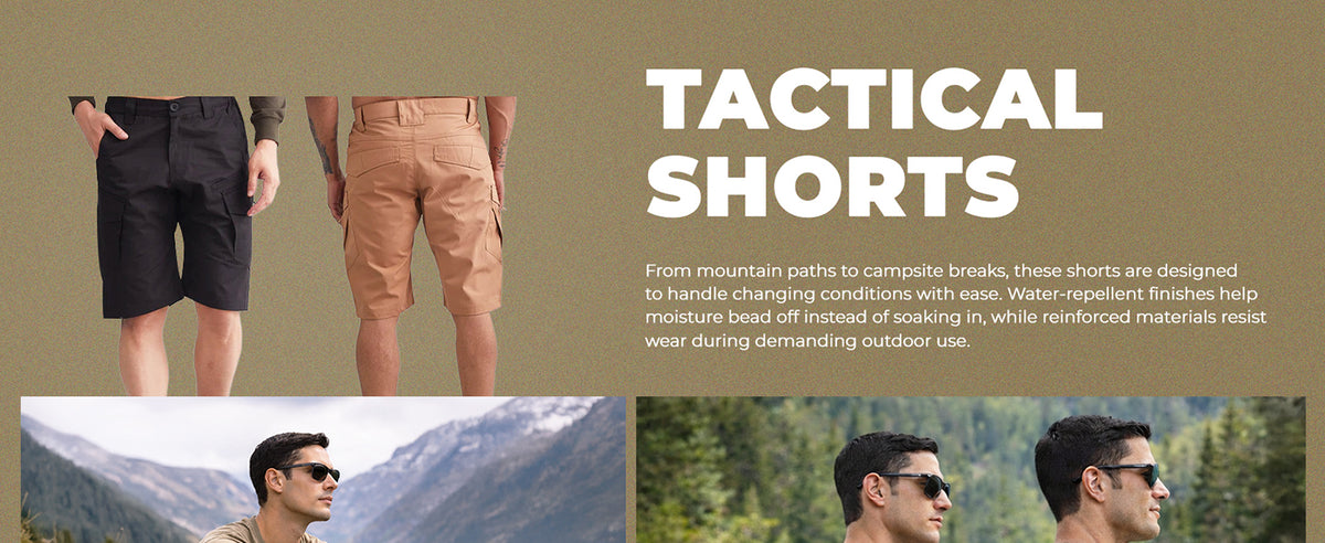 Beige Explorer Tactical Shorts