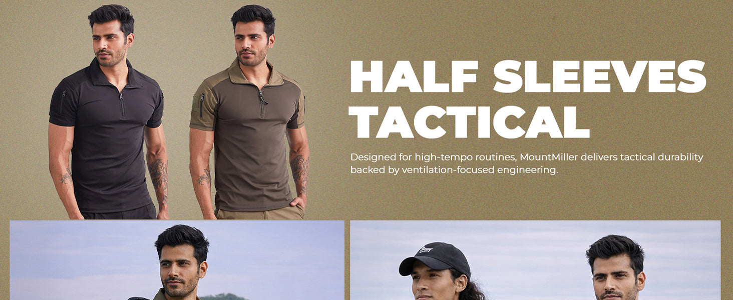 Grey Digital Short Sleeves Tactical T-Shirt