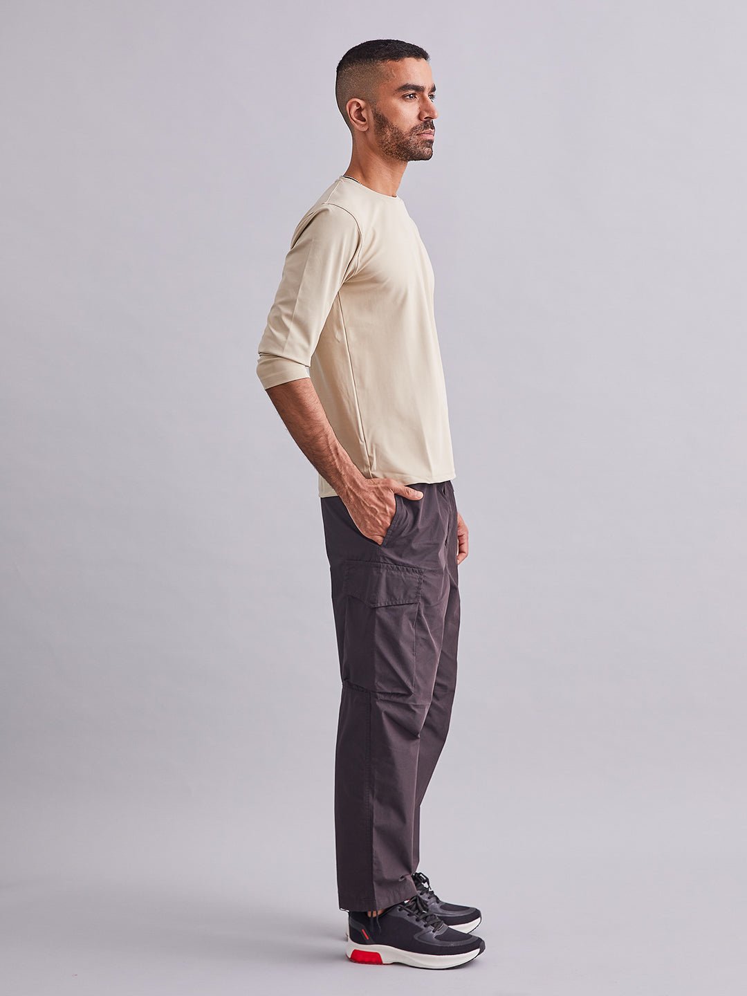 Beige Durafit Torso Full Sleeves T-Shirt - MountMiller