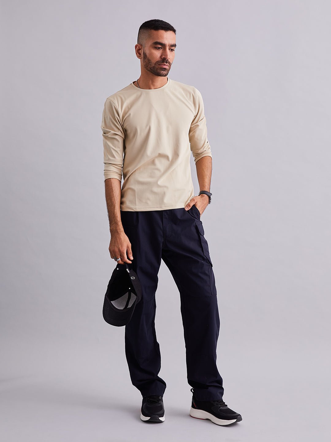 Beige Durafit Torso Full Sleeves T-Shirt - MountMiller