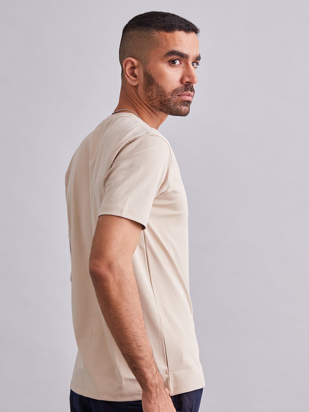 Beige Durafit Torso Half Sleeves T-Shirt - MountMiller