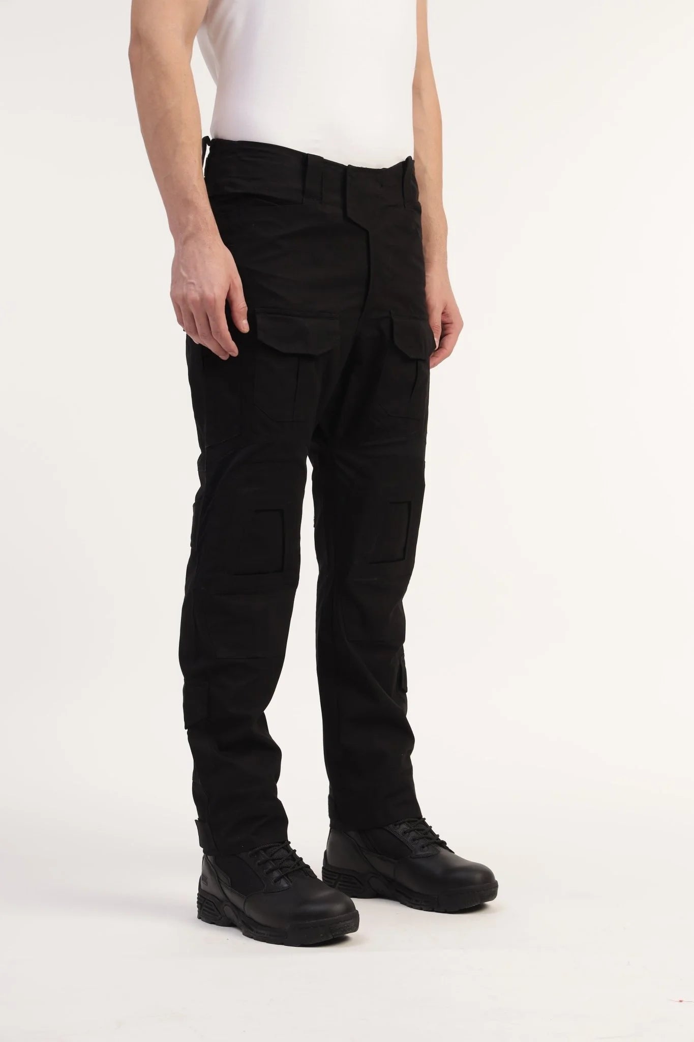 Black Advanced Ripstop Tactical Pant + Black Patch Full Sleeves Tactical T Shirt - MountMiller