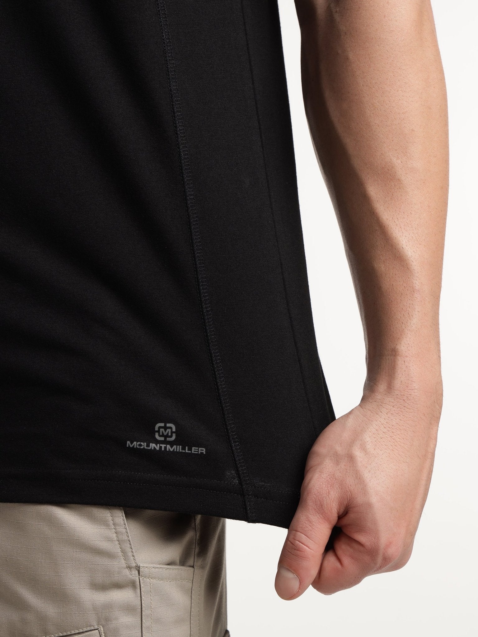 Black Core Raglan Half Sleeves T-Shirt - MountMiller