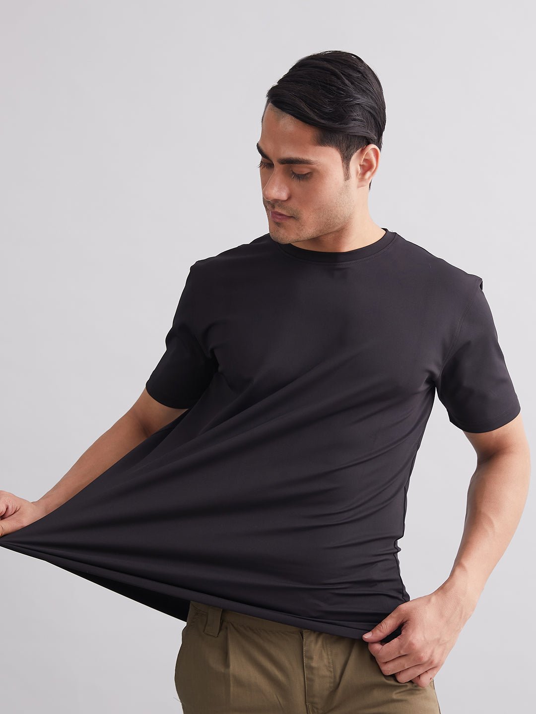 Black Durafit Torso Half Sleeves T-Shirt - MountMiller