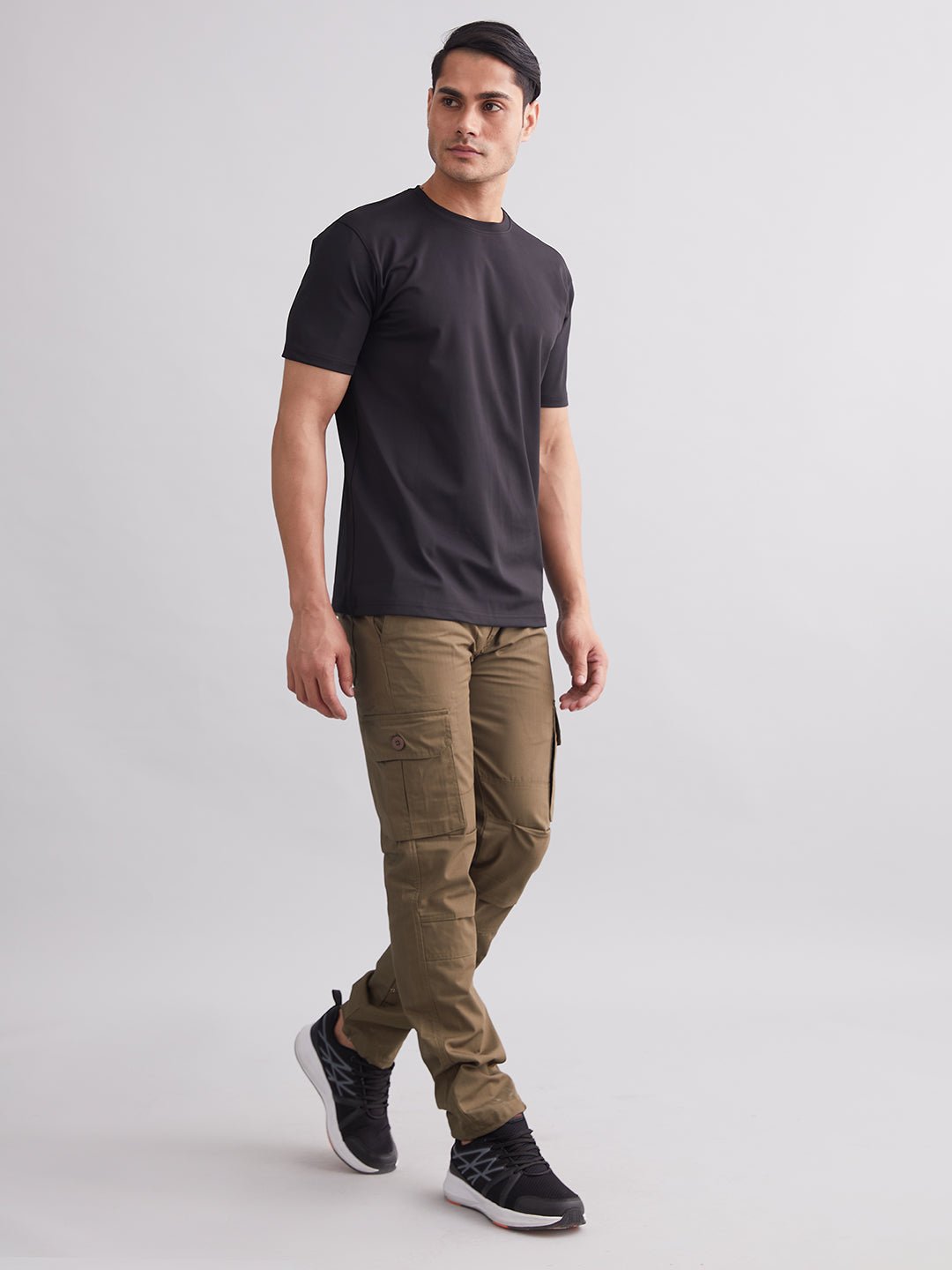 Black Durafit Torso Half Sleeves T-Shirt - MountMiller