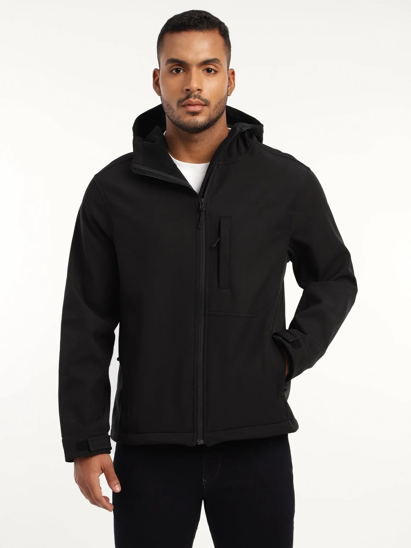 Black DWR Technical Softshell Jacket + Black Achiever Tactical Pant