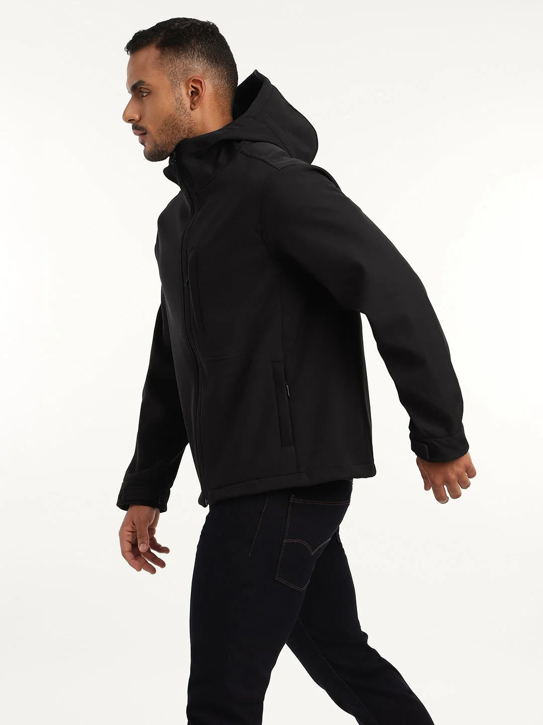 Black DWR Technical Softshell Jacket + Black Achiever Tactical Pant