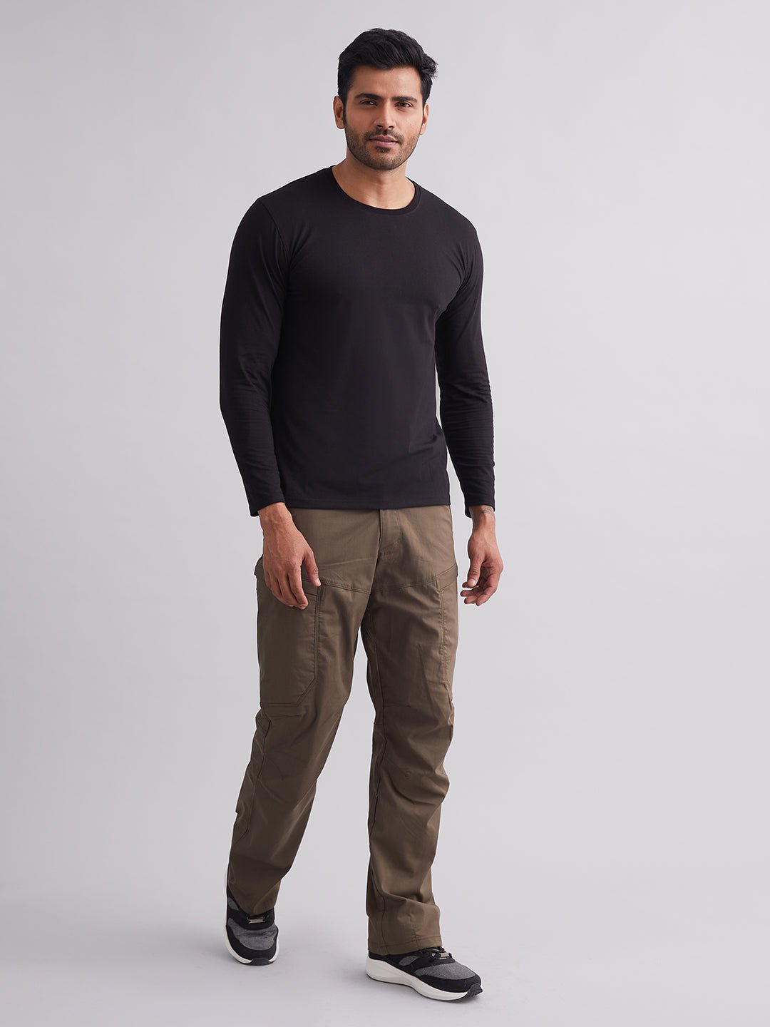 Black Element Cotton Lycra Full Sleeves T-Shirt - MountMiller