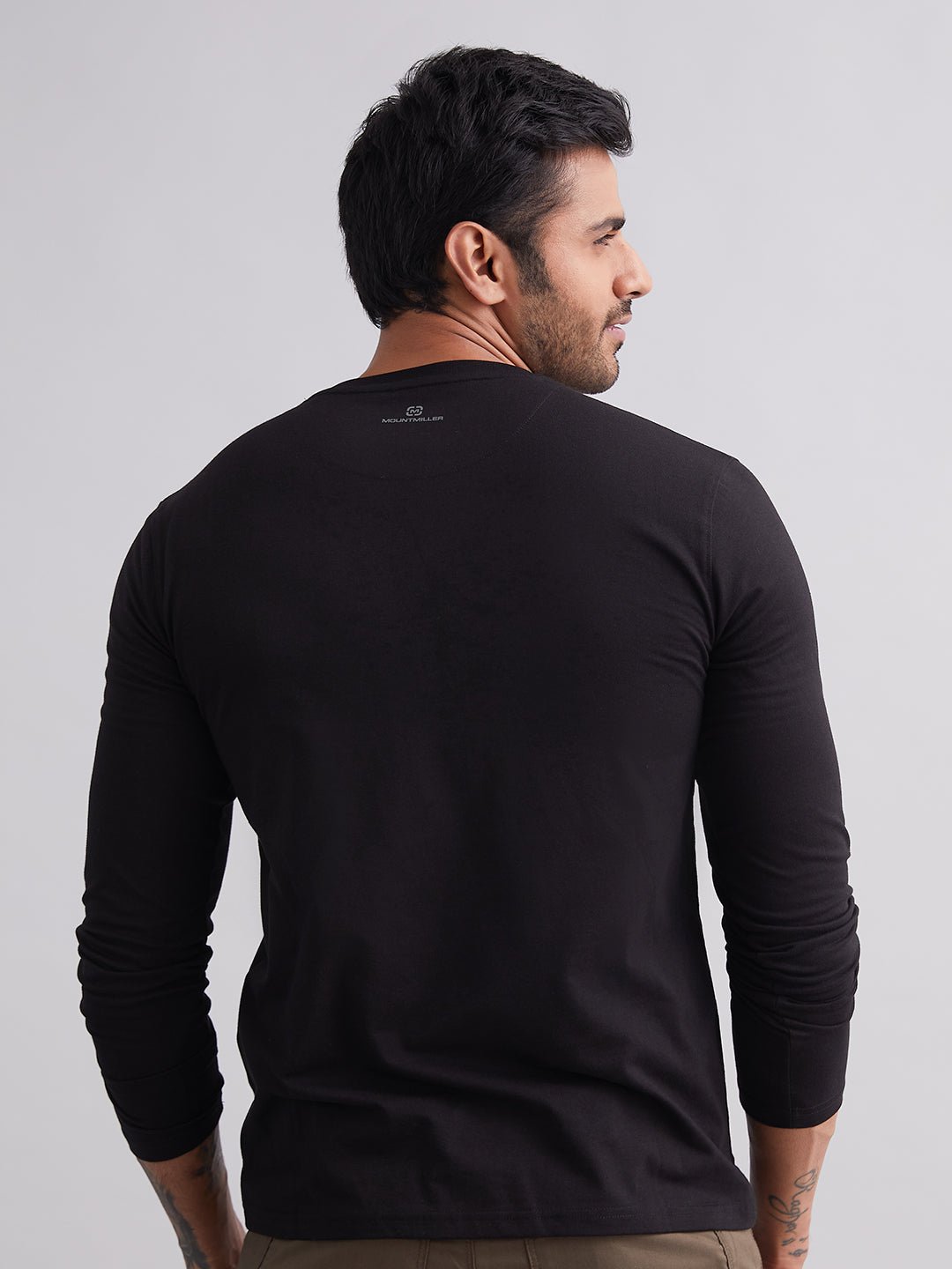 Black Element Cotton Lycra Full Sleeves T Shirt MountMiller