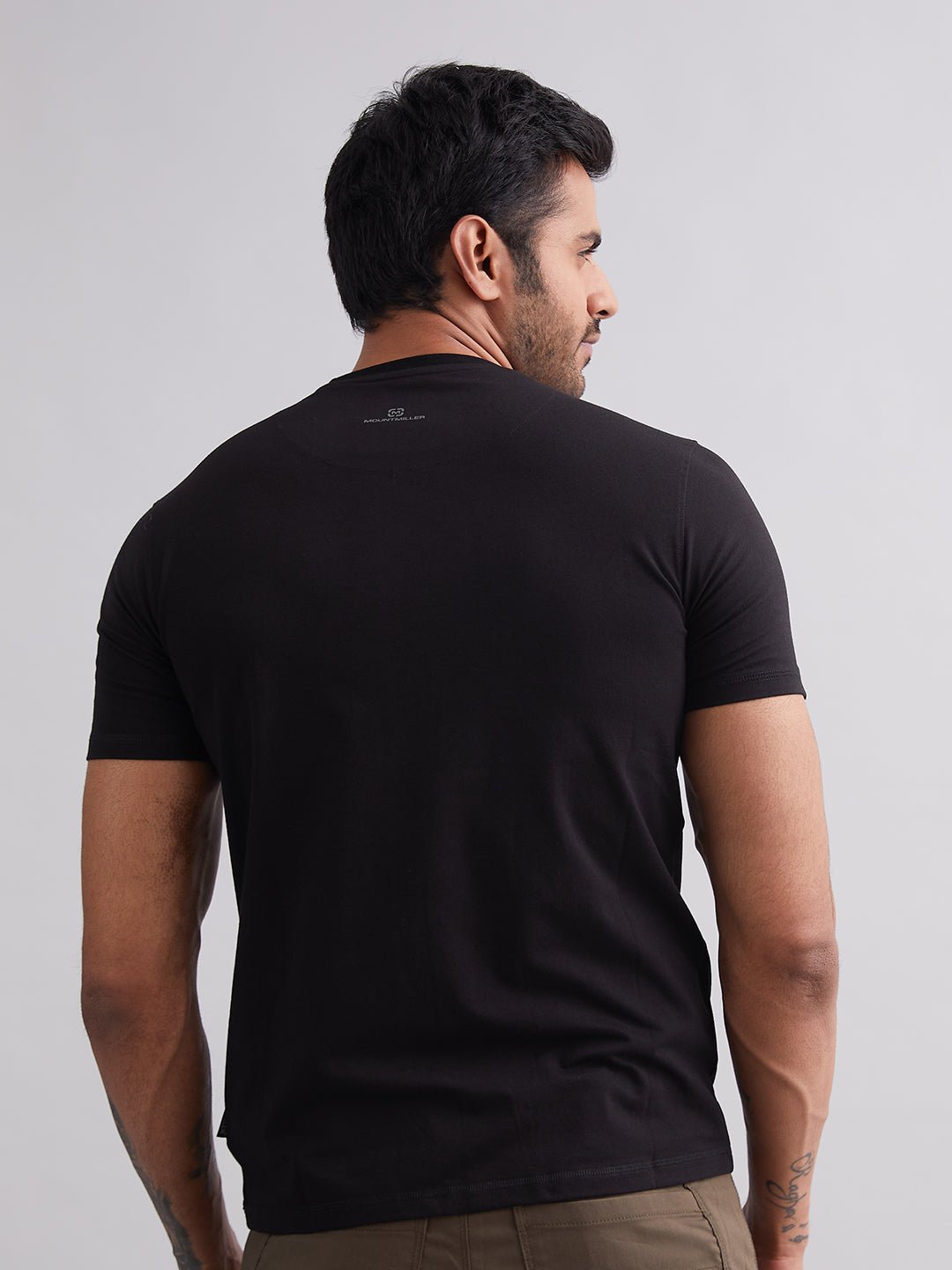 Black Element Cotton Lycra Half Sleeves T-Shirt - MountMiller