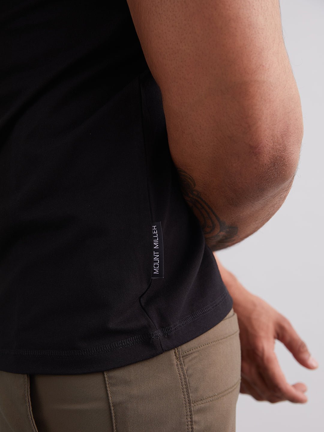 Black Element Cotton Lycra Half Sleeves T-Shirt - MountMiller