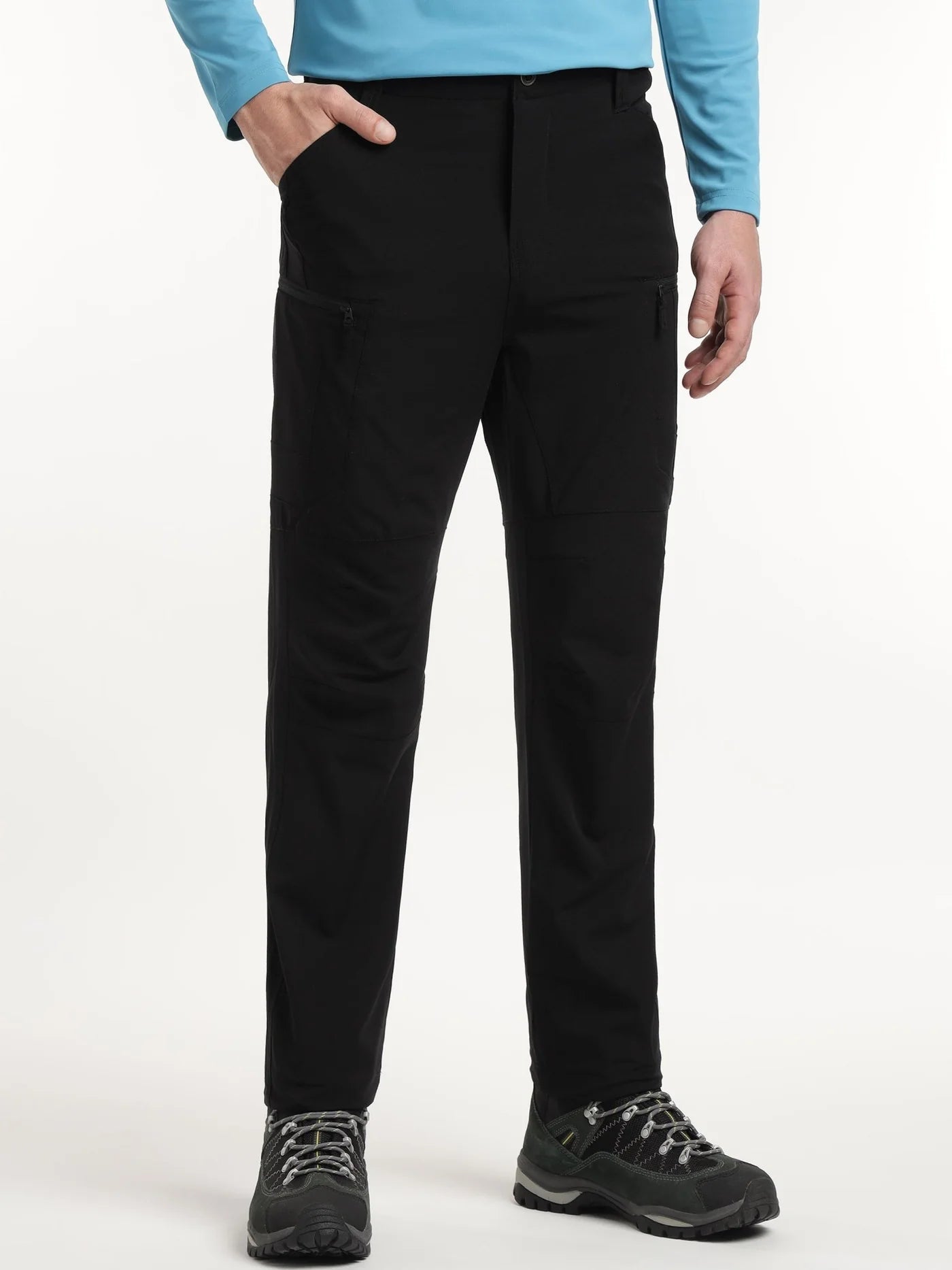 Black Half Sleeves Tactical T-Shirt + Black PathFinder Trekking Pant - MountMiller