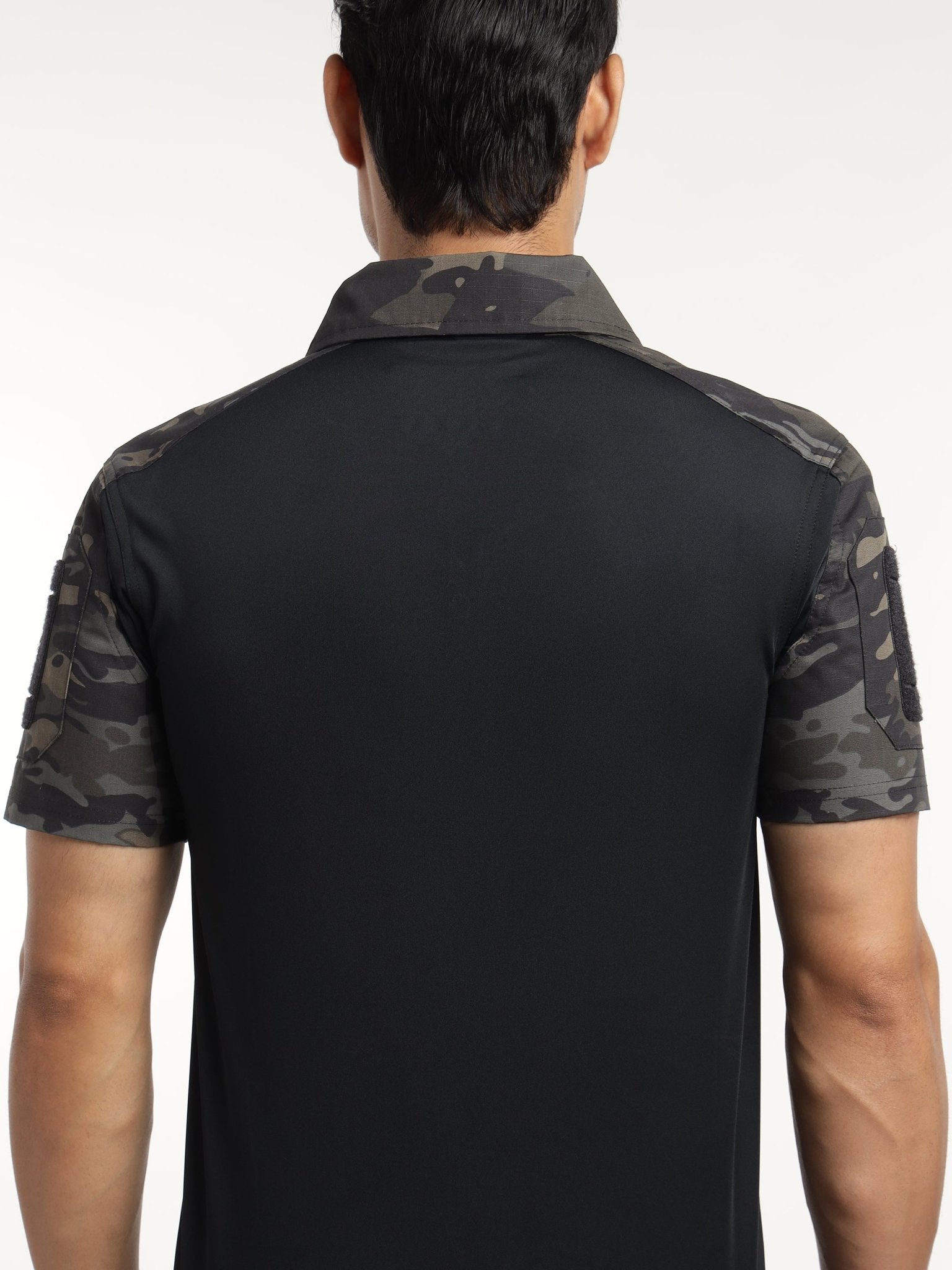 Black Multicam Half Sleeves Tactical T-Shirt - MountMiller