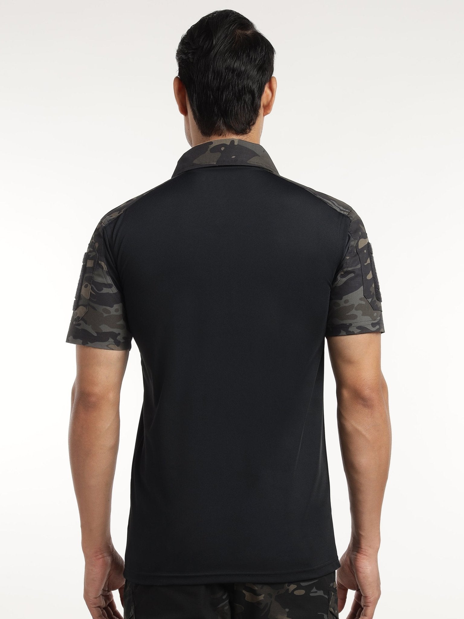Black Multicam Half Sleeves Tactical T-Shirt - MountMiller