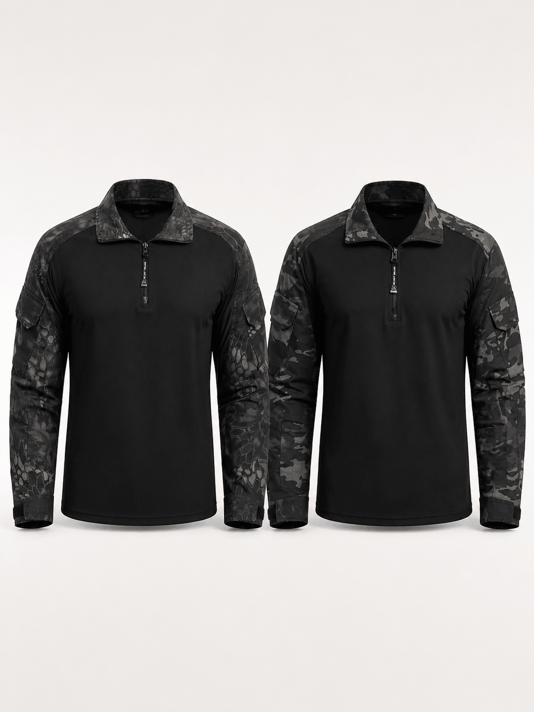 Black Multicam Range Tactical T-Shirt + Black Python Full Sleeves Tactical T-Shirt - MountMiller