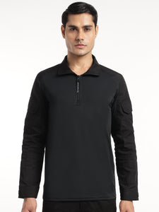 Black Patch Full Sleeves Tactical T Shirt