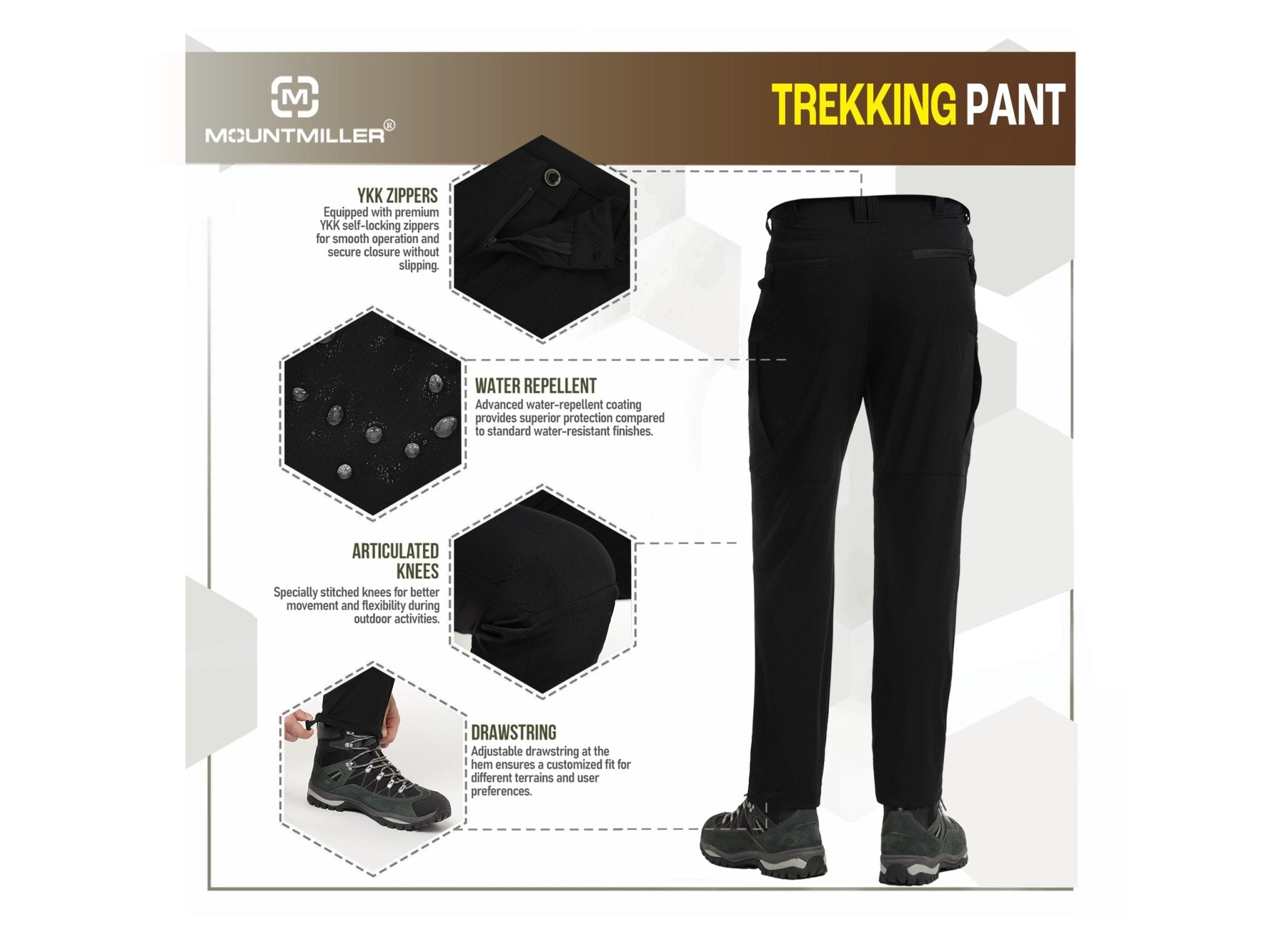 Black PathFinder Trekking Pant - MountMiller