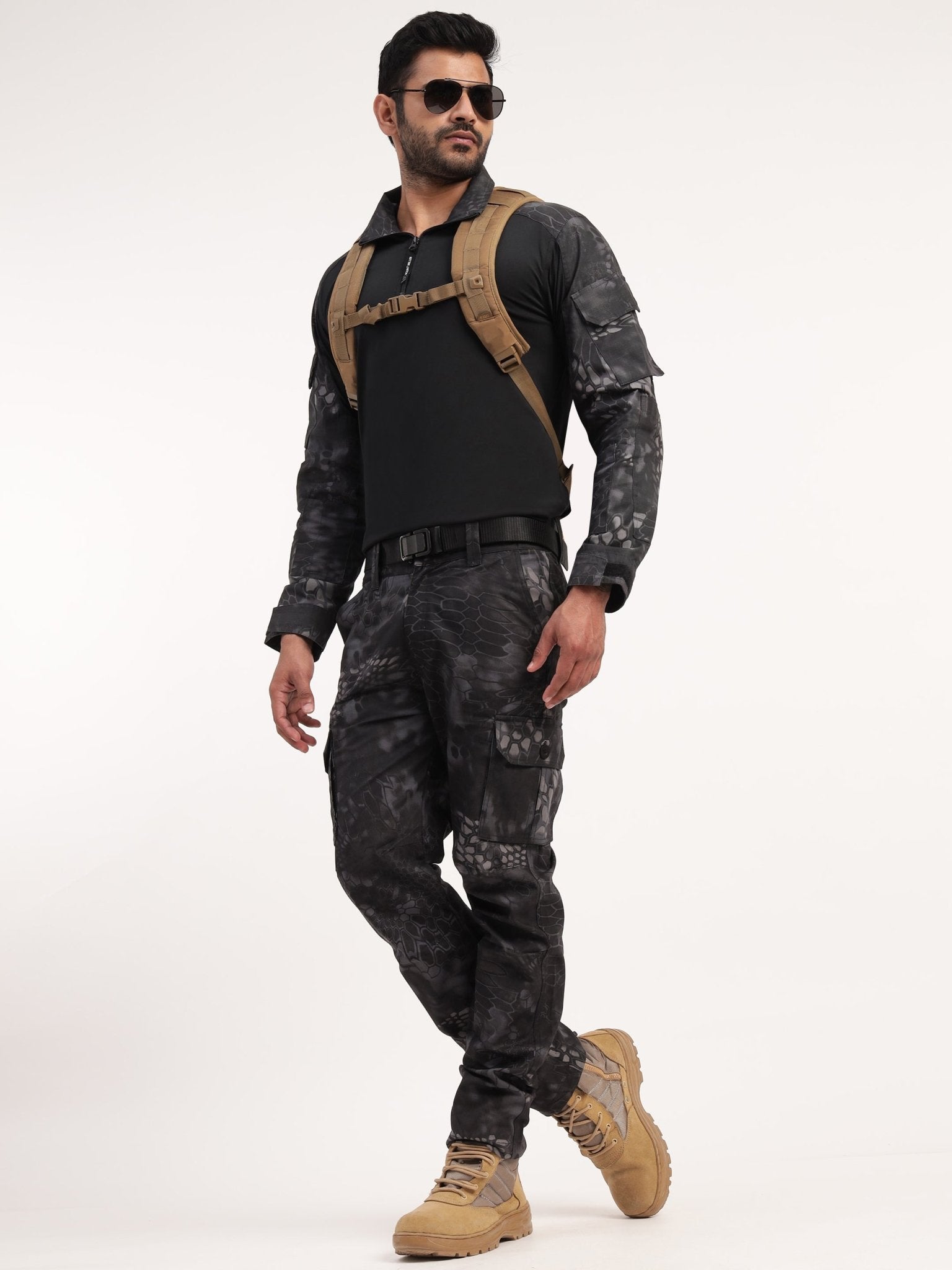 Black Python Full Sleeves Tactical T-Shirt - MountMiller