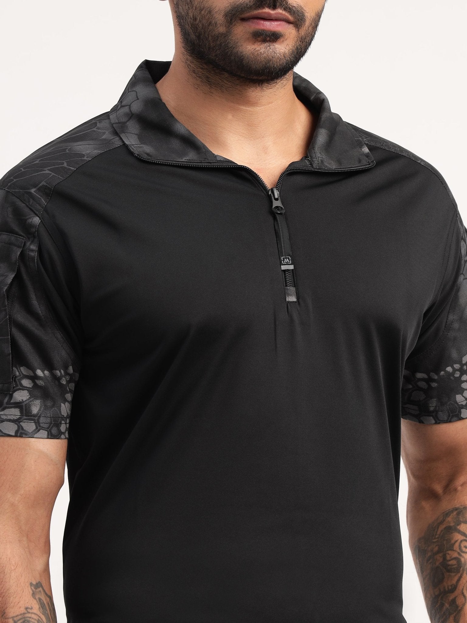 Black Python Short Sleeves Tactical T-shirt - MountMiller