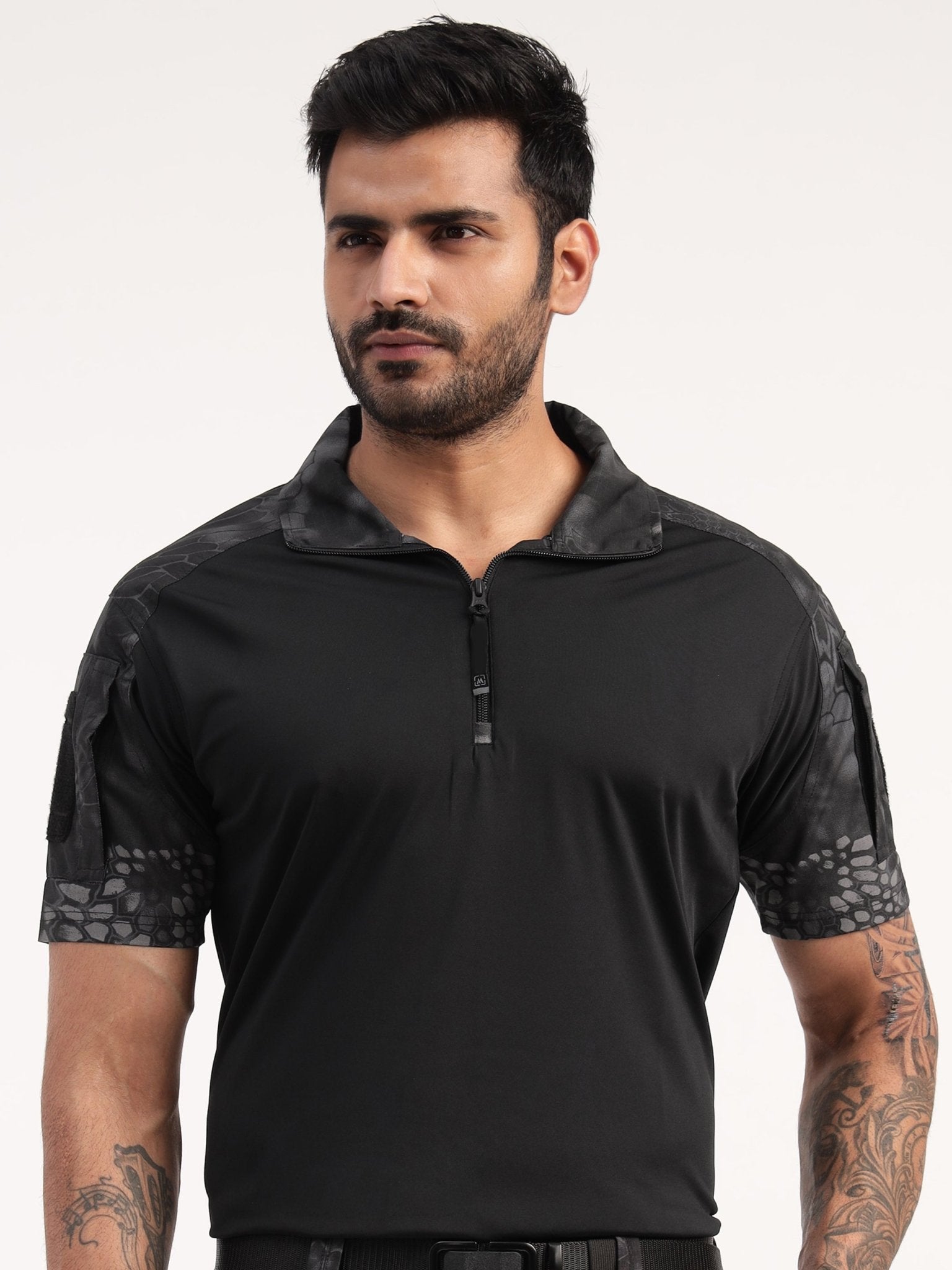 Black Python Short Sleeves Tactical T-shirt - MountMiller