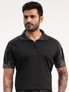 Black Python Short Sleeves Tactical T-shirt