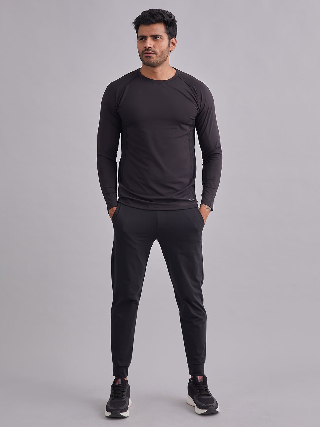 Black Signature Panel Full Sleeves T-Shirt - MountMiller