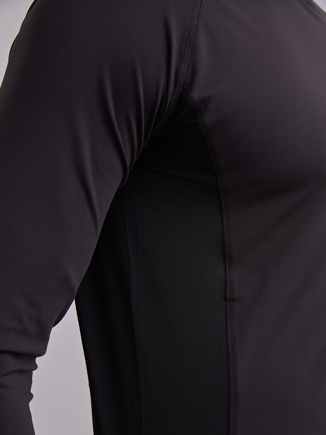 Black Signature Panel Full Sleeves T-Shirt - MountMiller