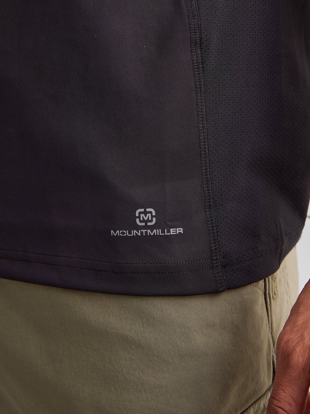 Black Signature Panel Half Sleeves T-Shirt - MountMiller