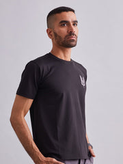 Black Special Forces Torso Half Sleeves T-Shirt