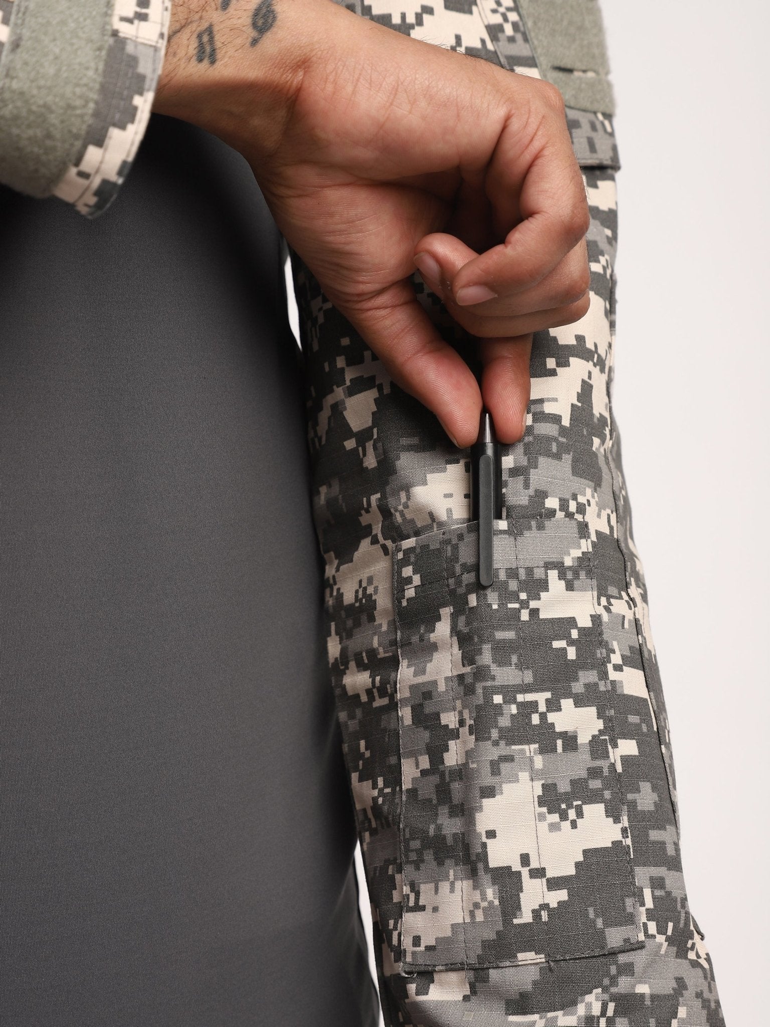 Grey Digital Full Sleeves Tactical T-Shirt - MountMiller