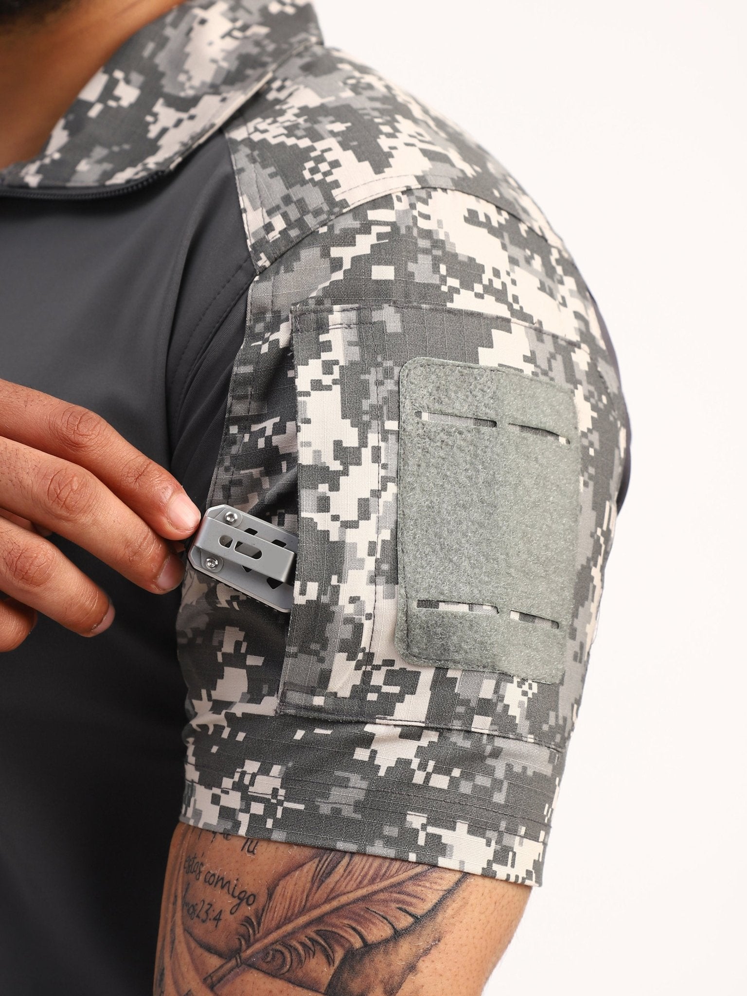 Grey Digital Short Sleeves Tactical T-Shirt - MountMiller
