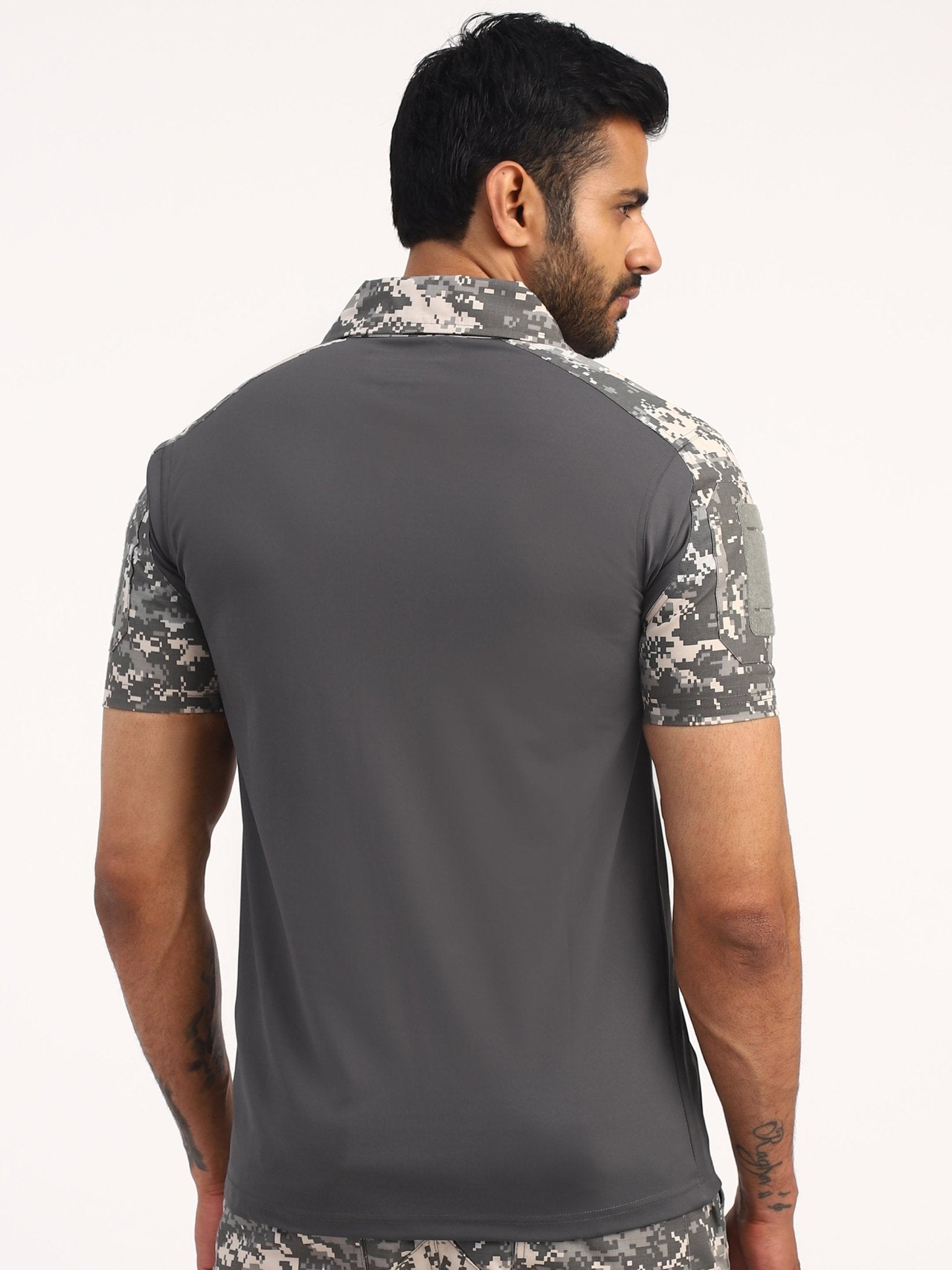Grey Digital Short Sleeves Tactical T-Shirt - MountMiller