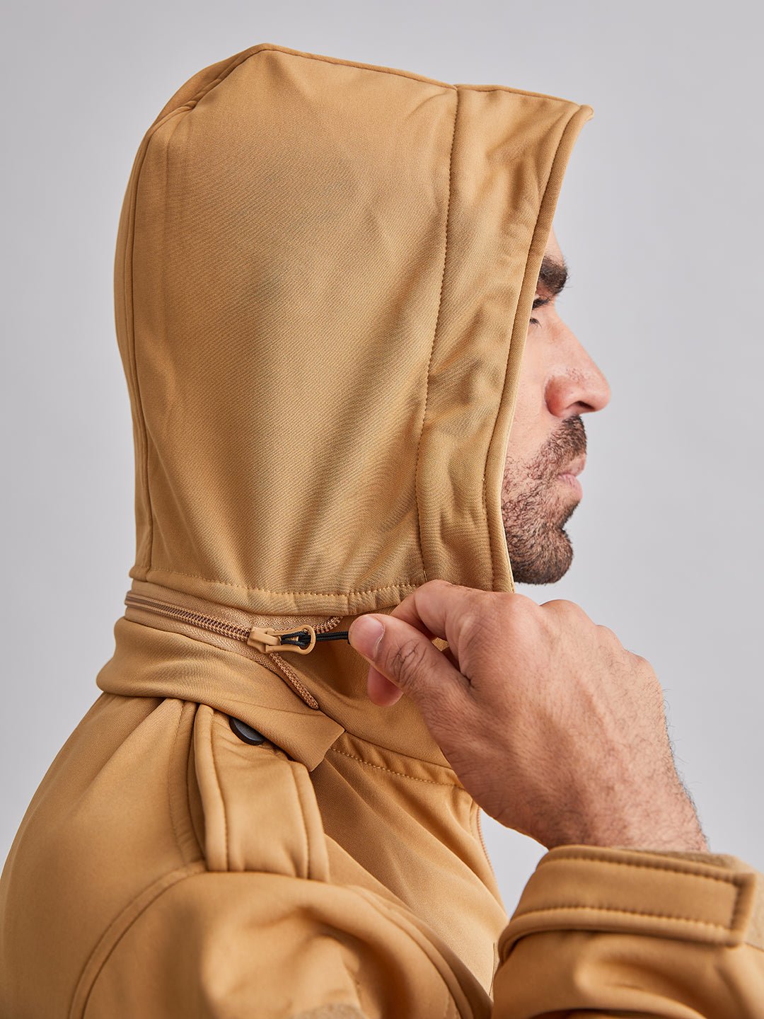 Khaki 12 Zip Softshell WP Lycra Jacket - MountMiller