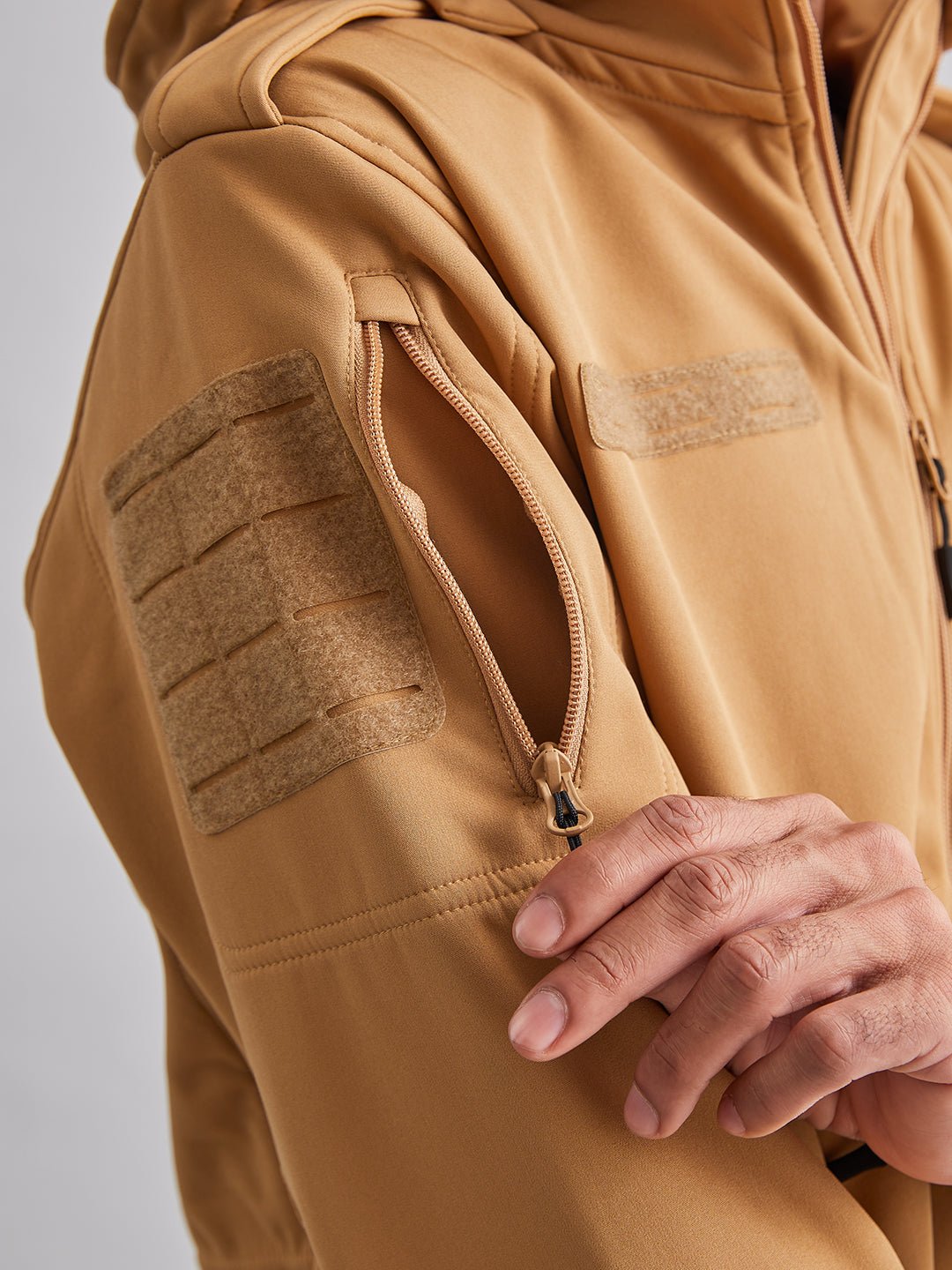 Khaki 12 Zip Softshell WP Lycra Jacket - MountMiller