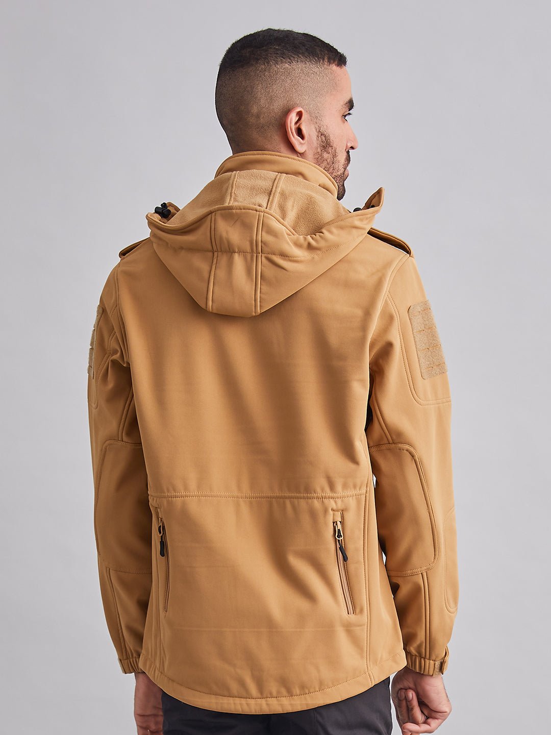 Khaki 12 Zip Softshell WP Lycra Jacket - MountMiller