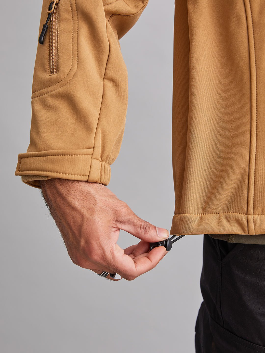 Khaki 12 Zip Softshell WP Lycra Jacket - MountMiller