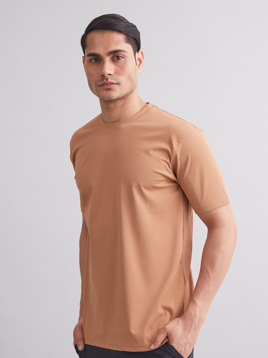 Khaki Durafit Torso Half Sleeves T-Shirt - MountMiller