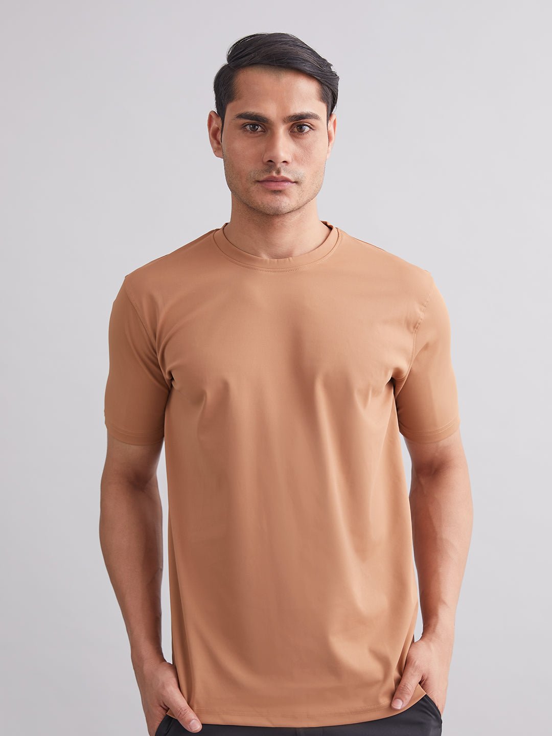 Khaki Durafit Torso Half Sleeves T-Shirt - MountMiller