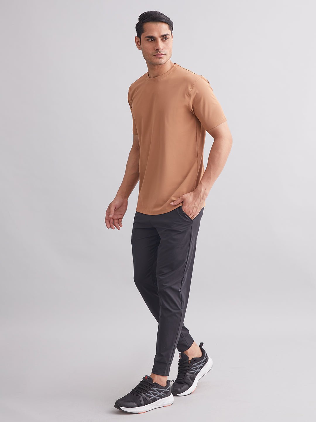 Khaki Durafit Torso Half Sleeves T-Shirt - MountMiller